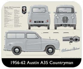 Austin A35 Countryman 1956-62 Place Mat, Small